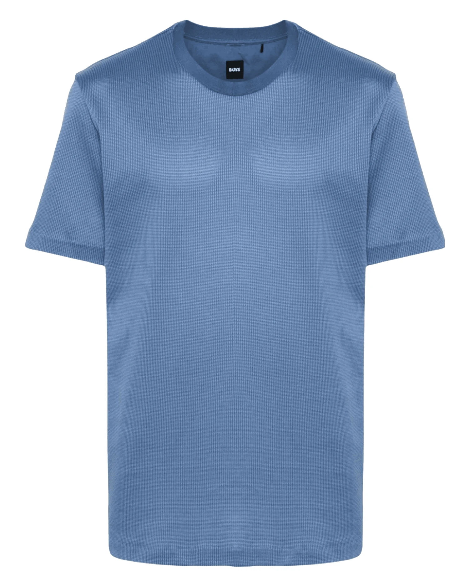 BOSS Mens Tiburt Structured T Shirt Open Blue 3 BOSS Mens Tiburt Structured T Shirt Open Blue