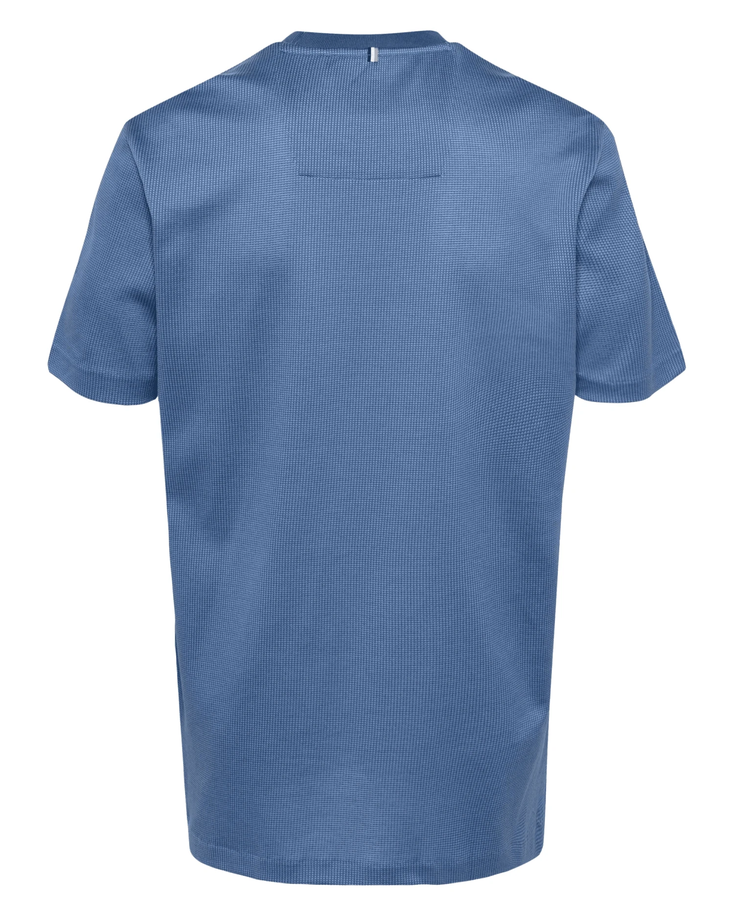 BOSS Mens Tiburt Structured T Shirt Open Blue 4 BOSS Mens Tiburt Structured T Shirt Open Blue - Image 2