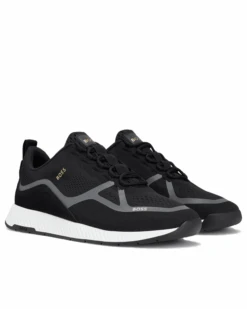 BOSS Mens Titanium Run Trainers Black