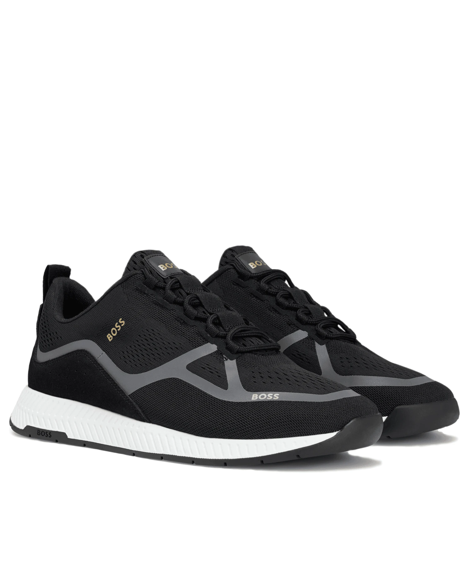 BOSS Mens Titanium Run Trainers Black 3 BOSS Mens Titanium Run Trainers Black