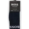 BOSS Mens Two-Pack Navy/White Cotton Blend Logo Socks -Boss Shop boss mens two pack navy white cotton blend logo socks p41467 252554 image