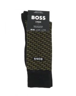 BOSS Mens Two Pack Socks Black -Boss Shop boss mens two pack socks black p43689 279300 zoom