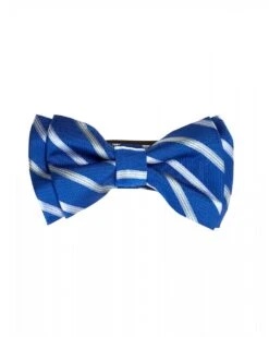 BOSS Mens Vintage Bright Blue Striped Bow Tie