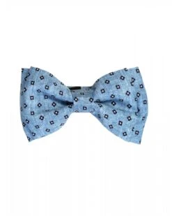 BOSS Mens Vintage Pale Blue Flower Pattern Bow Tie