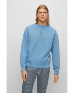 BOSS Mens Wefade French Terry Logo Sweatshirt, Blue Jumper 8 BOSS Mens Wefade French Terry Logo Sweatshirt, Blue Jumper -Boss Shop boss mens wefade french terry logo sweatshirt blue jumper p42749 256336 image