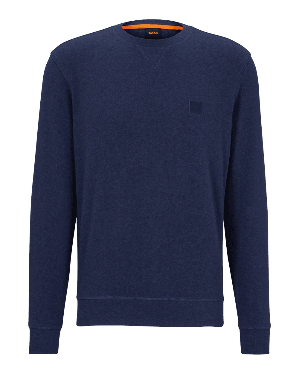 BOSS Mens Westart Sweatshirt Patch Logo Navy 3 BOSS Mens Westart Sweatshirt Patch Logo Navy