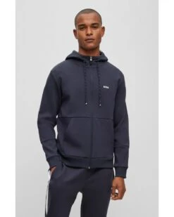 BOSS Mens Zip Hoodie Dark Blue -Boss Shop boss mens zip hoodie dark blue p43667 271482 image