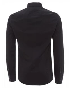 Emporio Armani Mens Black Removable Collar Logo Shirt -Boss Shop emporio armani mens black removable collar logo shirt p42562 247609 image