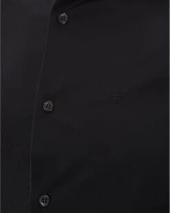 Emporio Armani Mens Black Removable Collar Logo Shirt -Boss Shop emporio armani mens black removable collar logo shirt p42562 247612 image