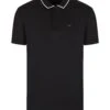 Emporio Armani Mens Black Travel Essentials Tencel Blend Jersey Polo Shirt -Boss Shop emporio armani mens black travel essentials tencel blend jersey polo shirt p42979 262724 zoom