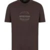 Emporio Armani Mens Centre Ball T Shirt Mud Dark Beige -Boss Shop emporio armani mens centre ball t shirt mud dark beige p43597 278804 zoom