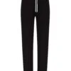 Emporio Armani Mens Double Jersey Eagle Logo Sweatpants, Black Joggers