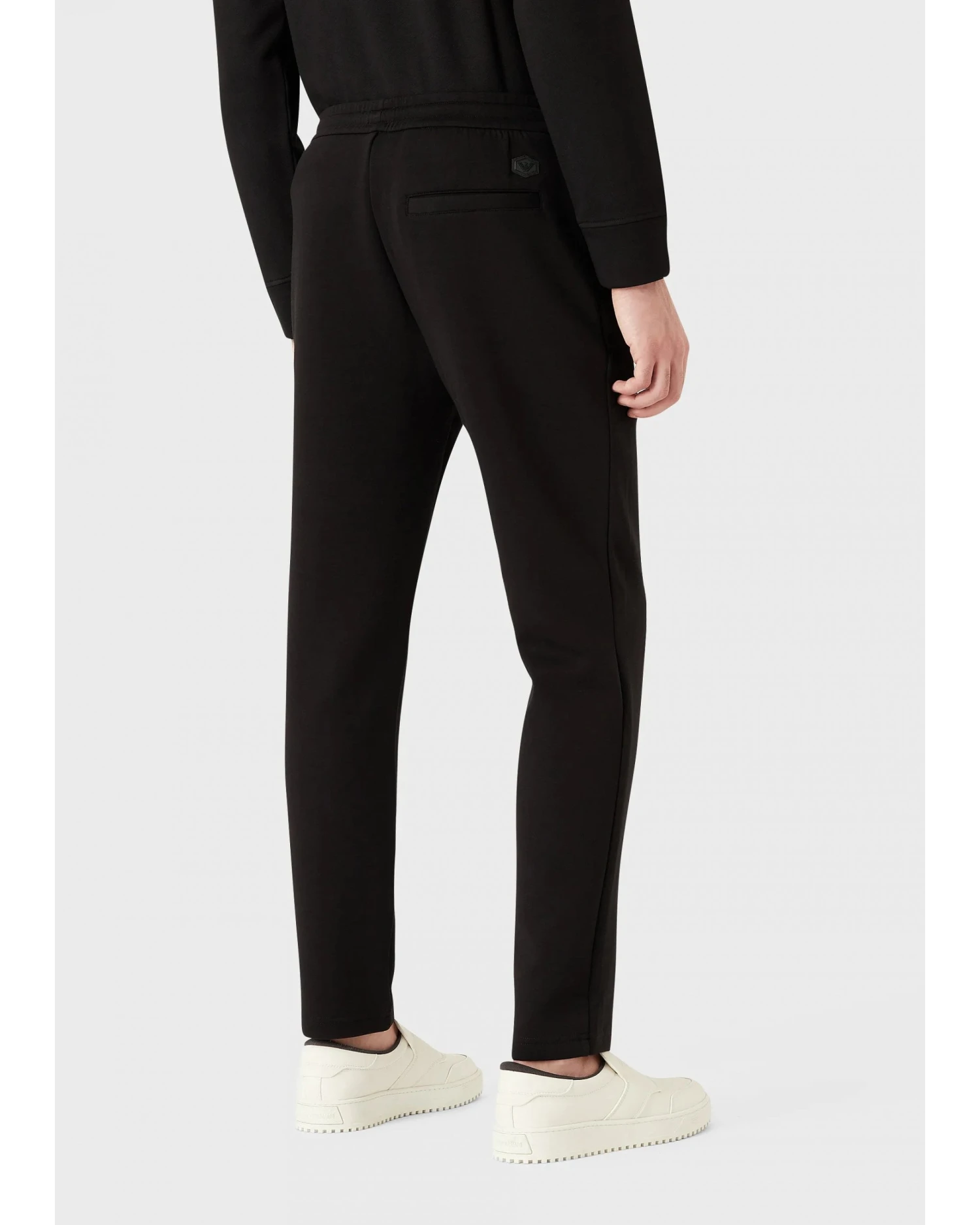 Emporio Armani Mens Double Jersey Eagle Logo Sweatpants, Black Joggers 5 Emporio Armani Mens Double Jersey Eagle Logo Sweatpants, Black Joggers - Image 3