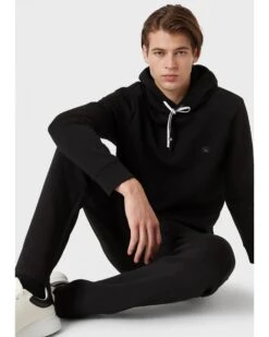 Emporio Armani Mens Double Jersey Eagle Logo Sweatpants, Black Joggers 12 Emporio Armani Mens Double Jersey Eagle Logo Sweatpants, Black Joggers -Boss Shop emporio armani mens double jersey eagle logo sweatpants black joggers p42998 259638 zoom