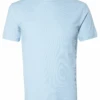 Emporio Armani Mens Fine Rib T Shirt Sky