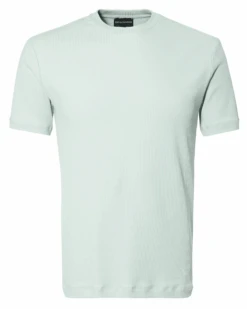 Emporio Armani Mens Fine Rib T Shirt Verde