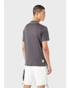 Emporio Armani Mens Grey Travel Essentials Tencel Blend Jersey Polo Shirt -Boss Shop emporio armani mens grey travel essentials tencel blend jersey polo shirt p42980 262736 zoom