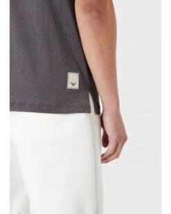 Emporio Armani Mens Grey Travel Essentials Tencel Blend Jersey Polo Shirt -Boss Shop emporio armani mens grey travel essentials tencel blend jersey polo shirt p42980 262740 zoom
