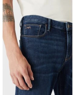 Emporio Armani Mens J06 Silver Eagle Slim Fit Jean Dark Whisker -Boss Shop emporio armani mens j06 silver eagle slim fit jean dark whisker p44578 283453 zoom