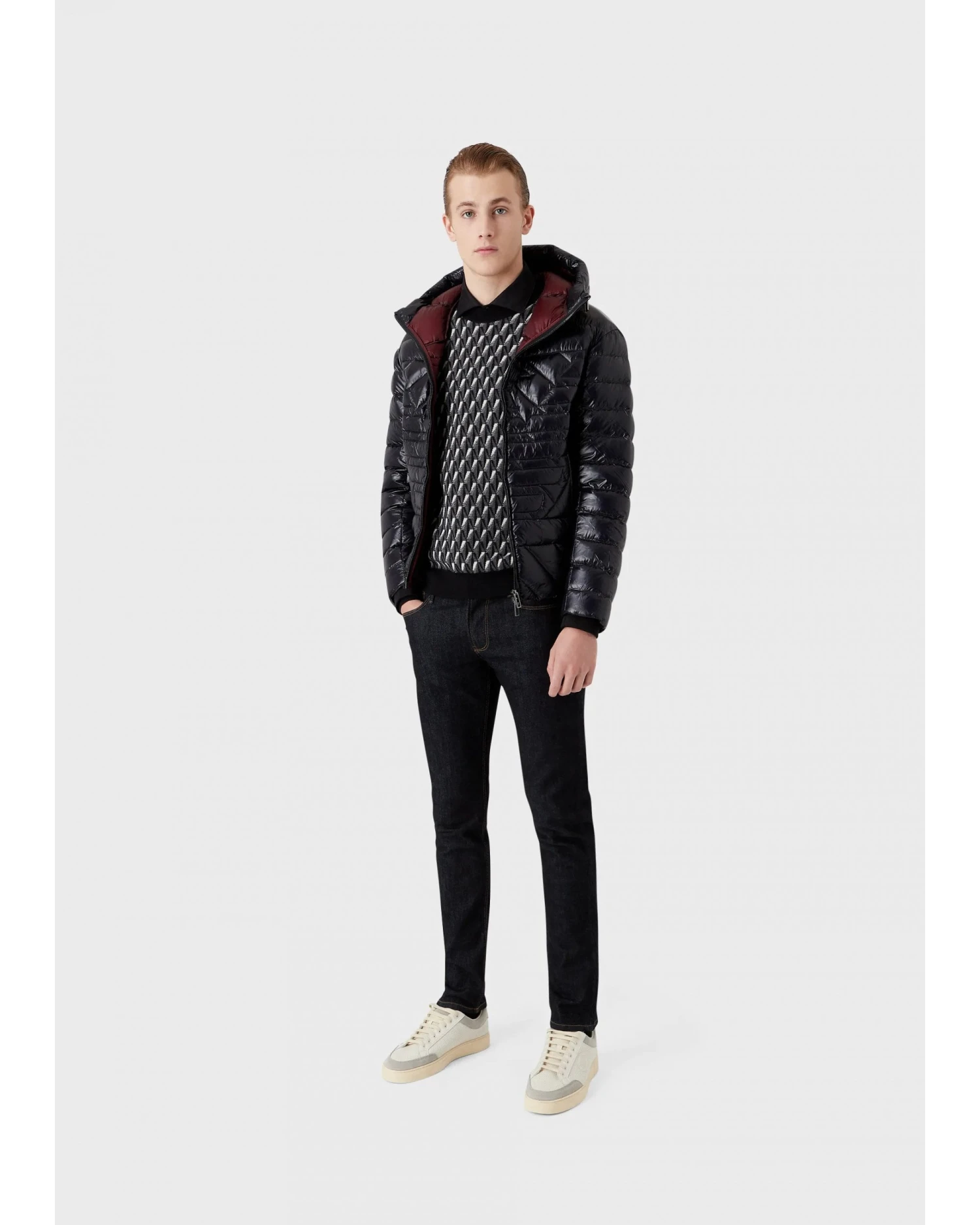 Emporio Armani Mens J06 Slim Fit Embroidered Eagle Jeans, Dark Wash Denim 7 Emporio Armani Mens J06 Slim Fit Embroidered Eagle Jeans, Dark Wash Denim - Image 5