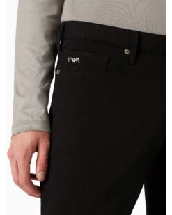 Emporio Armani Emporio Armani Mens J06 Slim Fit Stretch Gabardine Jeans Nero Black -Boss Shop emporio armani mens j06 slim fit stretch gabardine jeans nero black p44582 283621 zoom
