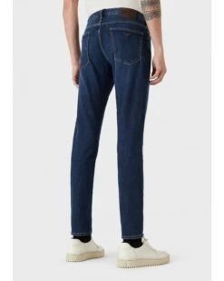 Emporio Armani Mens J06 Slim Fit Washed Twill Comfort Jeans, Mid Blue Denim -Boss Shop emporio armani mens j06 slim fit washed twill comfort jeans mid blue denim p42963 259257 zoom