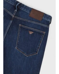 Emporio Armani Mens J06 Slim Fit Washed Twill Comfort Jeans, Mid Blue Denim -Boss Shop emporio armani mens j06 slim fit washed twill comfort jeans mid blue denim p42963 259301 zoom