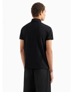 Emporio Armani Mens Jacquard Stripe Polo Shirt Black -Boss Shop emporio armani mens jacquard stripe polo shirt black p44588 283737 zoom