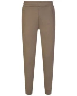 Emporio Armani Mens Modal Blend Jersey Fleece Sweatpants, Beige Joggers