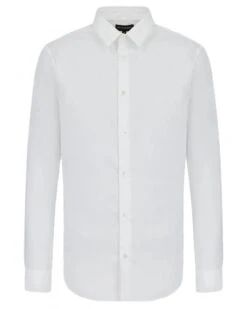 Emporio Armani Mens Poplin Shirt White