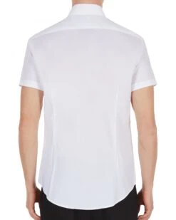 Emporio Armani Mens Poplin Short Sleeve Shirt White -Boss Shop emporio armani mens poplin short sleeve shirt white p44595 283761 zoom