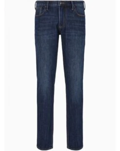 Emporio Armani Mens Power Stretch Slim Fit Jeans Dark Fade