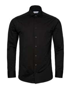 Eton Shirts Mens 4 Way Stretch Shirt Black