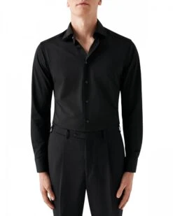 Eton Shirts Mens 4 Way Stretch Shirt Black -Boss Shop eton shirts mens 4 way stretch shirt black p44171 273871 zoom