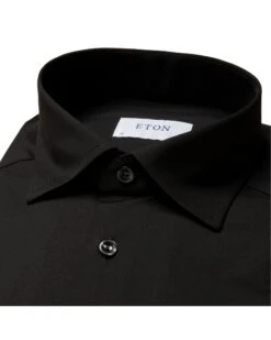 Eton Shirts Mens 4 Way Stretch Shirt Black -Boss Shop eton shirts mens 4 way stretch shirt black p44171 273876 zoom