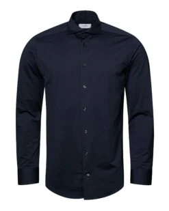 Eton Shirts Mens 4 Way Stretch Shirt Navy