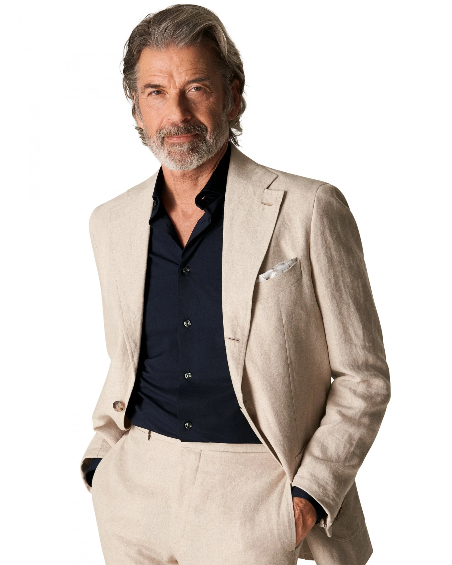 Eton Shirts Mens 4 Way Stretch Shirt Navy 5 Eton Shirts Mens 4 Way Stretch Shirt Navy - Image 3