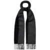 Eton Shirts Mens Black Double-Faced Wool Scarf