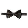 Eton Shirts Mens Black Striped Silk Bow Tie