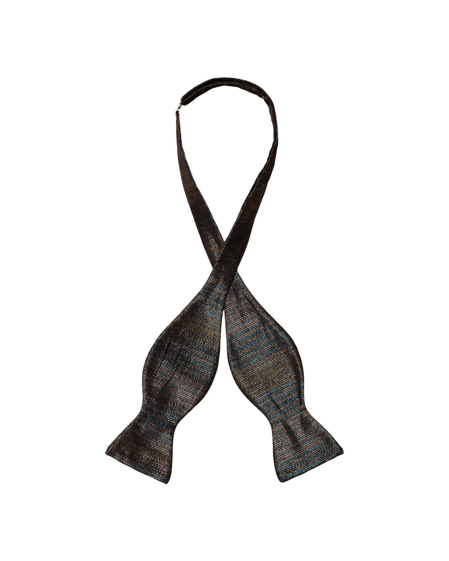 Eton Shirts Mens Black Striped Silk Bow Tie 5 Eton Shirts Mens Black Striped Silk Bow Tie - Image 3