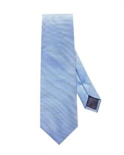 Eton Shirts Mens Blue Basketweave Silk Tie