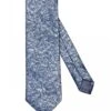 Eton Shirts Mens Blue Embroidered Floral Tie
