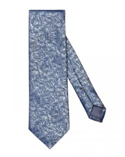 Eton Shirts Mens Blue Embroidered Floral Tie