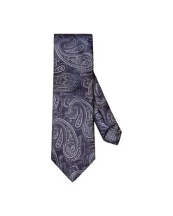 Eton Shirts Mens Blue Jacquard Paisley Silk Tie
