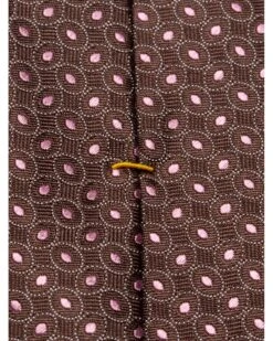Eton Shirts Mens Brown Geometric Pattern Silk Tie -Boss Shop eton shirts mens brown geometric pattern silk tie p42187 246198 zoom