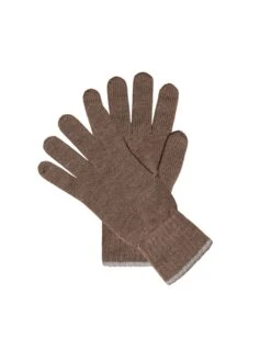 Eton Shirts Mens Brown Knitted Wool Gloves