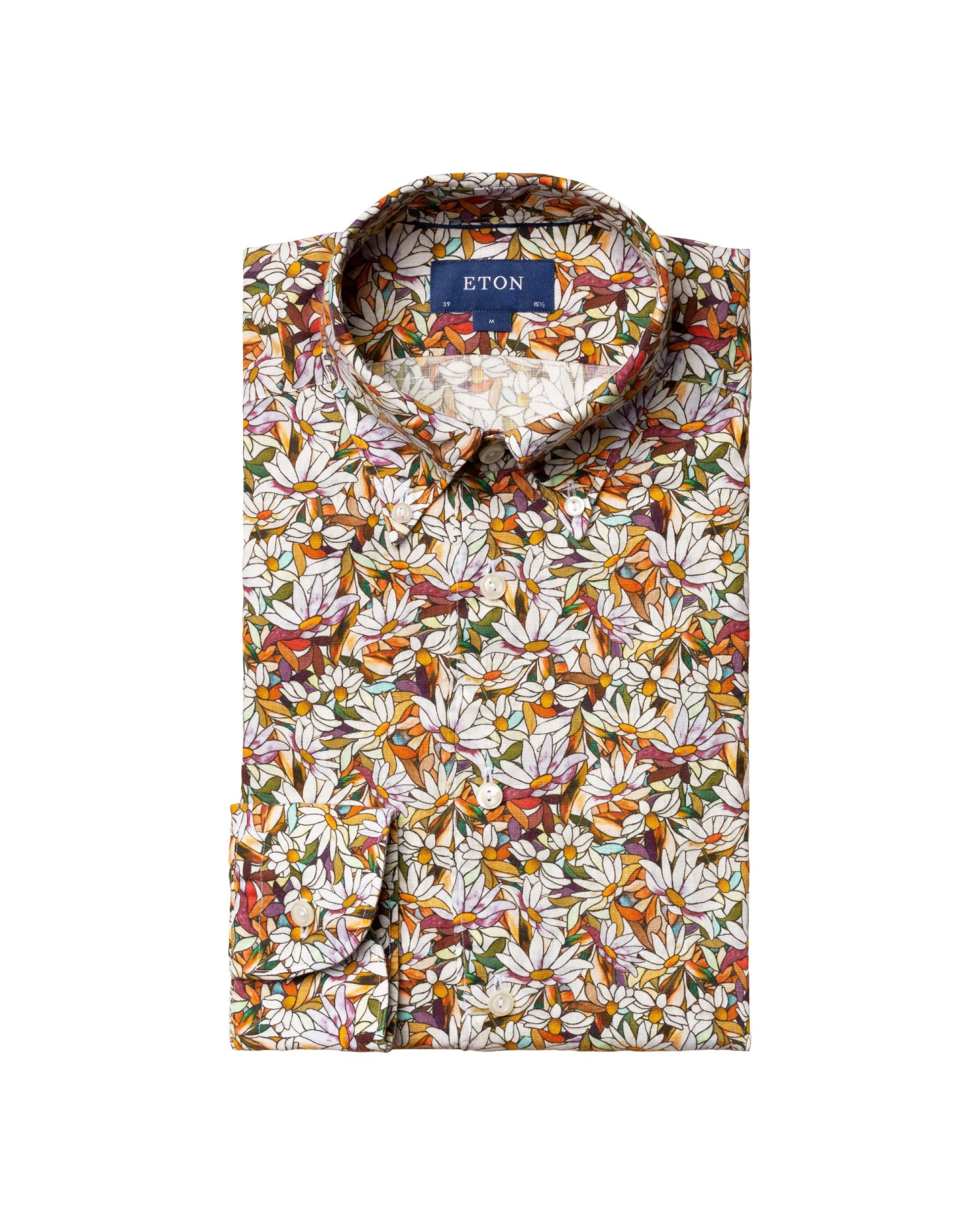 Eton Shirts Mens Contemporary Fit Multicoloured Stained Floral Print Shirt 3 Eton Shirts Mens Contemporary Fit Multicoloured Stained Floral Print Shirt