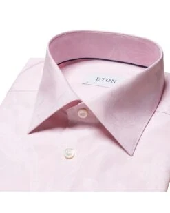 Eton Shirts Mens Floral Jacquard Shirt Pink -Boss Shop eton shirts mens floral jacquard shirt pink p43149 269023 zoom