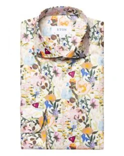 Eton Shirts Mens Graphic Floral Shirt Multicoloured -Boss Shop eton shirts mens graphic floral shirt multicoloured p43141 266565 zoom