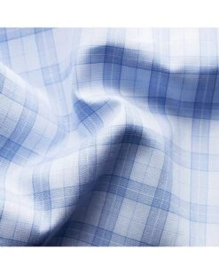 Eton Shirts Mens Light Blue Plaid Cotton Lyocell Blend Shirt -Boss Shop eton shirts mens light blue plaid cotton lyocell blend shirt p42603 252972 zoom